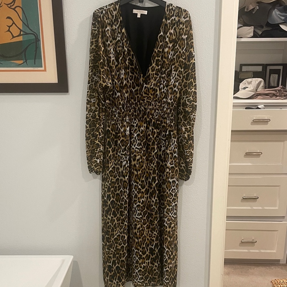 Wayf Leopard Print Dress